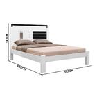 Cama De Casal Moderna Branco Preto Amanda Framar Com Colchão