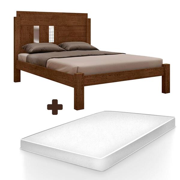 Cama De Casal Moderna Malbec Amanda Framar Com Colchão Casal