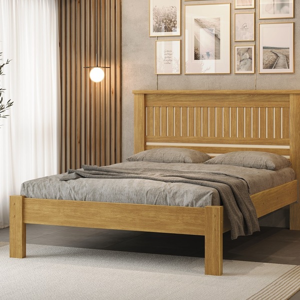 Cama De Casal Mônaco P/ Colchão 188x138cm Camas Fenix Cinamom