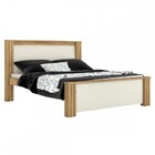 Cama De Casal Monalisa 2012 Amêndoa/off White - Europa Móveis