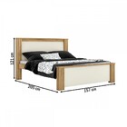 Cama De Casal Monalisa 2012 Amêndoa/off White - Europa Móveis