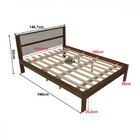 Cama De Casal Nogal/branco Cm8005 - Tecno Mobili