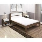 Cama De Casal Nogal/branco Cm8005 - Tecno Mobili