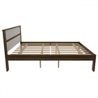 Cama De Casal Nogal/branco Cm8005 - Tecno Mobili