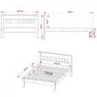 Cama De Casal Nogal/branco Cm8007 - Tecno Mobili