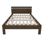 Cama De Casal Nogal/branco Cm8009 - Tecno Mobili