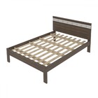 Cama De Casal Nogal/branco Cm8009 - Tecno Mobili