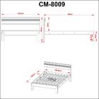 Cama De Casal Nogal/branco Cm8009 - Tecno Mobili
