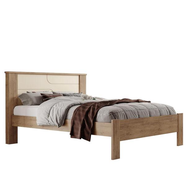 Cama De Casal Pérola Amêndoa Off White