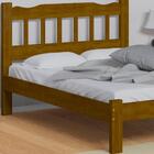 Cama De Casal Perola De Madeira Maciça Reforçada Imbuia