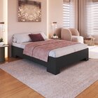 Cama De Casal Queen Box Com Estrado Fixo 160 Xangai Grafite