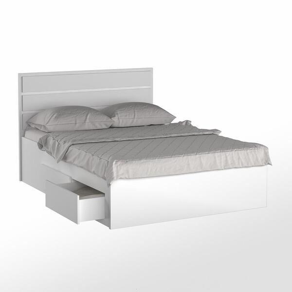 Cama De Casal Queen Com Cabeceira 167cm 4 Gavetas Dreams F04