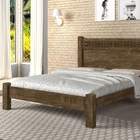 Cama De Casal Raissa Reforçada - Castanho