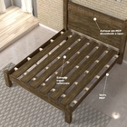 Cama De Casal Raissa Reforçada - Castanho