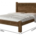 Cama De Casal Raissa Reforçada - Castanho