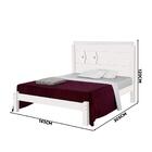 Cama De Casal Reforçada Mdf Livia Branco Carmolar Com Colchão