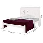 Cama De Casal Reforçada Mdf Livia Branco Carmolar Com Colchão