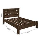 Cama De Casal Resistente Veneza Nogal Carmolar Com Colchão Ca