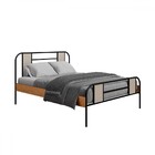 Cama De Casal Sevilha Preto/canela Rústico/off White - Art Pa