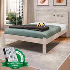 Cama De Casal Simples Paola Ii Avelã Madeira Framar Com Colch