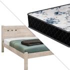 Cama De Casal Simples Paola Ii Avelã Madeira Framar Com Colch