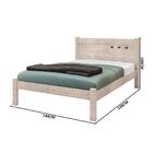 Cama De Casal Simples Paola Ii Avelã Madeira Framar Com Colch