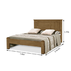 Cama De Casal Super Confortável Cedro Amélia 130/140 - Movela