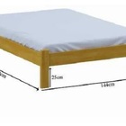 Cama De Casal Turca De Madeira Maciça Reforçada Cerejeira Nem