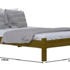 Cama De Casal Turca De Madeira Maciça Reforçada Imbuia Nemargi