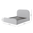 Cama De Casal Valentina Estofada Design Luxuoso Europeu Linha