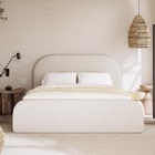 Cama De Casal Valentina Estofada Design Luxuoso Europeu Linha