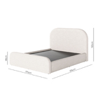 Cama De Casal Valentina Estofada Design Luxuoso Linha Alta Li