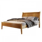 Cama De Casal Veneza 140cm Madeira Maciça Nogueira - Josandro