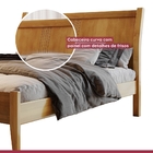 Cama De Casal Veneza 140cm Madeira Maciça Nogueira - Josandro
