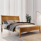 Cama De Casal Veneza 140cm Madeira Maciça Nogueira - Josandro