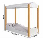 Cama De Criança Casinha Nuvem Com Colchão Branco Mel Doçura C