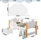 Cama De Criança Com Baú Escada E 2 Luminárias Nuvem Maia Bran