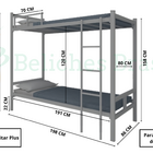 Cama de Ferro Beliche Plus De Aço Mod Militar/ Ferro Para Hos
