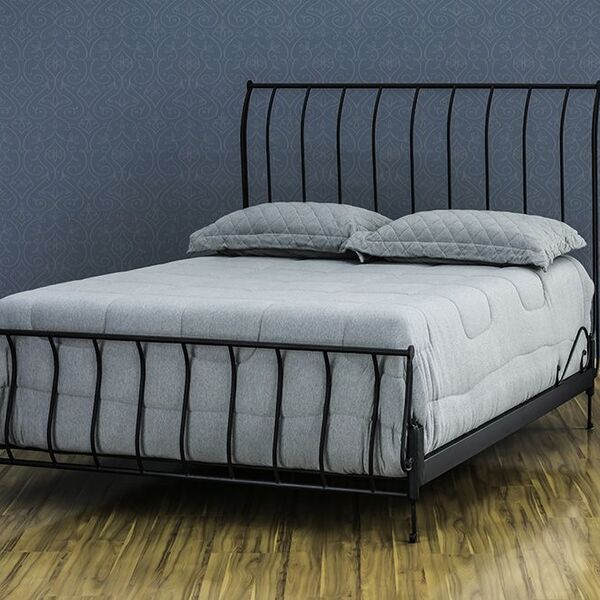 Cama De Ferro Forjado Mar Queen Size Com Peseira