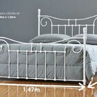 Cama De Ferro Francesa Casal Comum - Branca