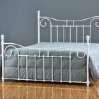 Cama De Ferro Francesa Casal Comum - Branca