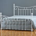 Cama De Ferro Francesa Viúva - Branca