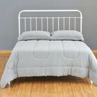 Cama De Ferro Patente King - Sem Peseira - Branco Envelhecido