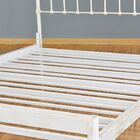 Cama De Ferro Patente Viuva - Sem Peseira -  Branco Envelheci