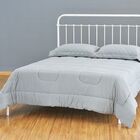 Cama De Ferro Patente Viuva - Sem Peseira -  Branco Envelheci