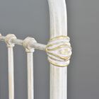 Cama De Ferro Patente Viuva - Sem Peseira -  Branco Envelheci