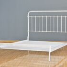 Cama De Ferro Patente Viuva - Sem Peseira -  Branco Envelheci