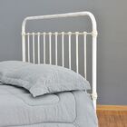 Cama De Ferro Patente Viuva - Sem Peseira -  Branco Envelheci