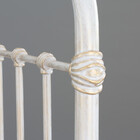 Cama De Ferro Patente Viuva - Sem Peseira -  Branco Envelheci