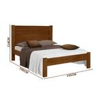 Cama De Madeira Maciça Casal Rustica Lara Imbuia Atraente